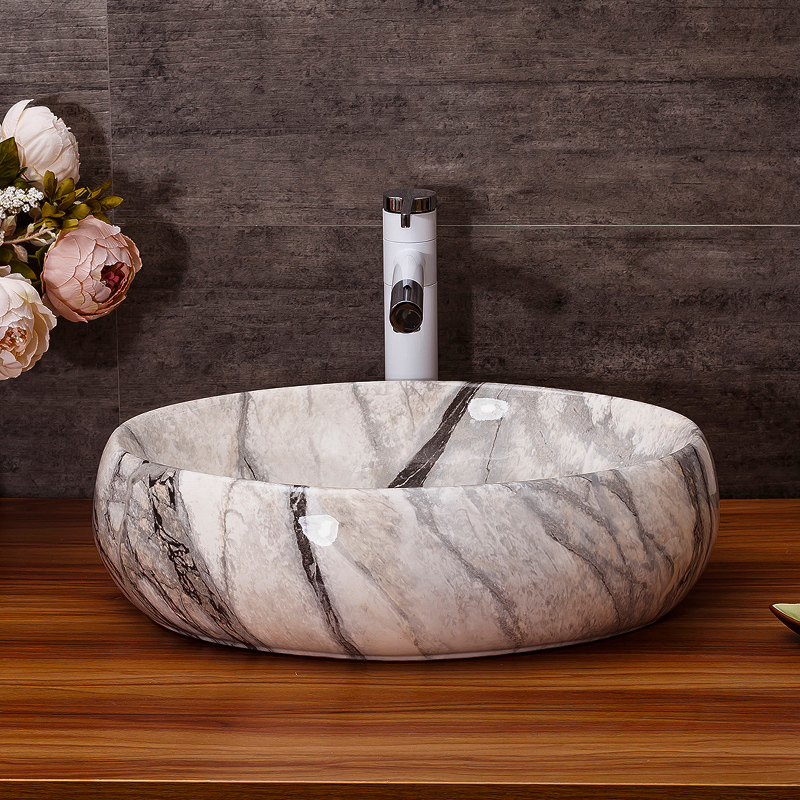 Ceramic art stage basin Europe type restoring ancient ways the lavatory basin sink marble bathroom small household size