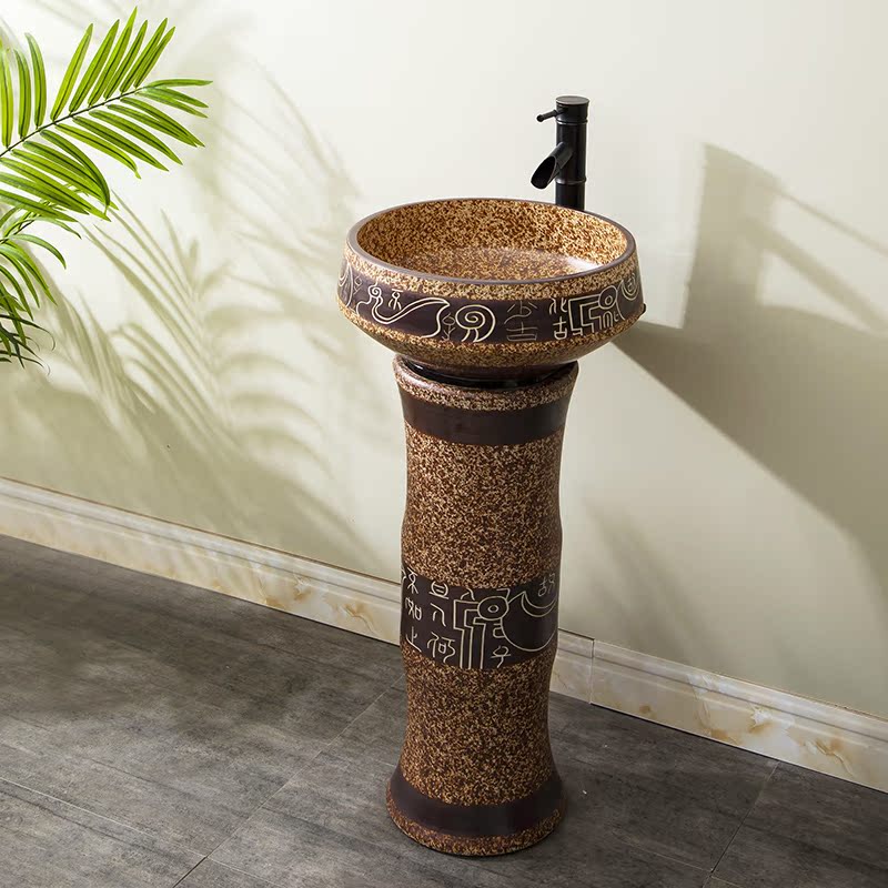 Ceramic column basin to one stage art basin water basin courtyard lavatory toilet lavabo, balcony