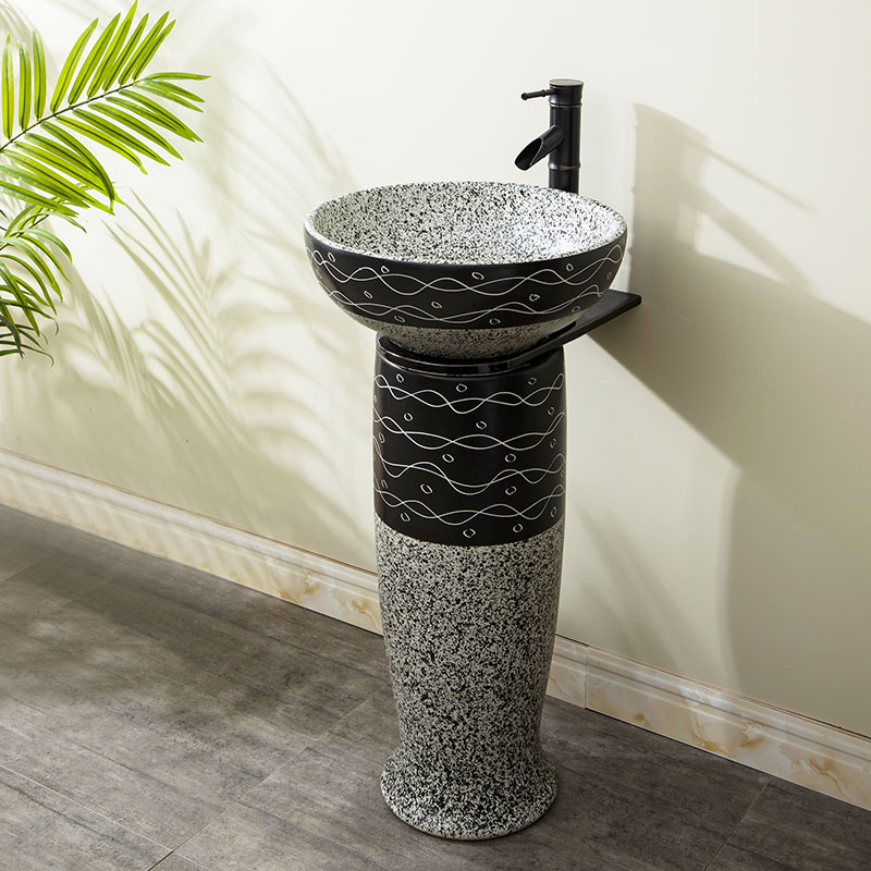 Pillar lavabo ceramic column basin integrated floor archaize home toilet lavatory sink the balcony