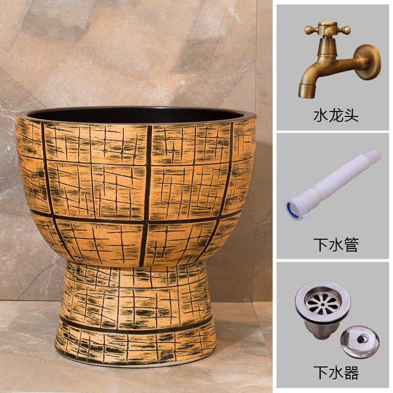 The Mop pool balcony archaize ceramic Mop pool Mop basin bathroom art Mop Mop pool hotel pool