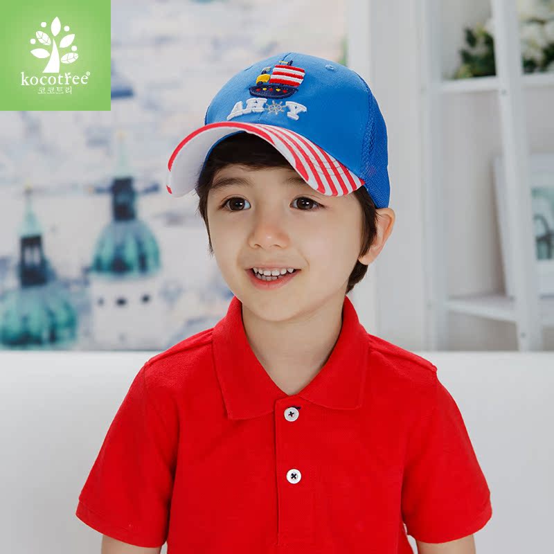 儿童凉帽男童儿童帽子夏天女宝宝鸭舌帽2-4-8岁小孩防晒遮阳帽潮