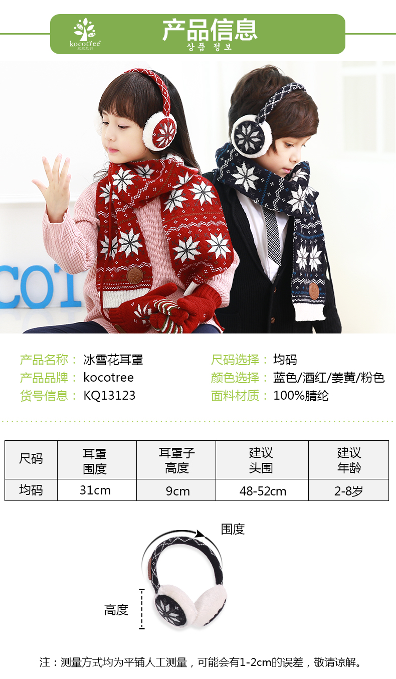 Купить Меховые наушники детские Корейский учащихся начальной школы ...