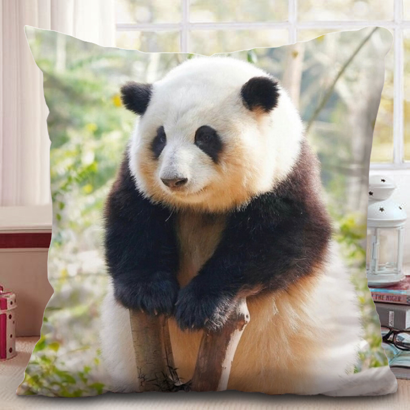 Net Red Giant Panda Flowers and Flower Peripheral Holding Pillow Deliver People Send Friends Square Leaning Pillow Couch Cushions Home Cushions-Taobao