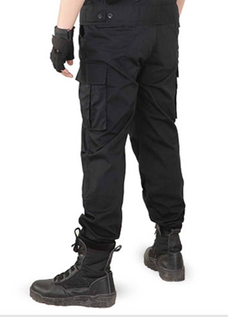春夏秋黑色作训裤 保安作训裤 户外迷彩战术裤男女工作服单裤包邮_7折