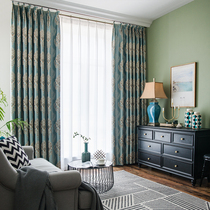 Light luxury European flower embroidery curtains European curtains shading curtains custom high-end living room bedroom atmosphere finished products