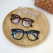 Net red Sydney with thick frame slim black frame glasses Korean tide anti-blue retro plain plain light myopia frame