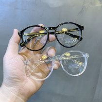 Korean version of retro ins ultra light BAO WEN Big Frame glasses female round face thin with myopia frame Joker tide glasses