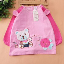 Baby gown baby child apron anti-dressing child clothing waterproof long sleeve corduroy autumn and winter