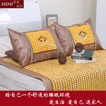Summer mahjong pillowcase cool mat pillow bamboo mat pillowcase Student pillowcase pillowcase pillowcase Single pillow