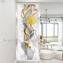 Art glass entrance Living room screen Bedroom kitchen partition wall Simple modern Central European decoration Frosted elephant