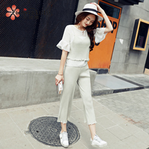 Hepburn style suit women 2021 new womens summer fashion light mature wind small man Foreign style summer three sets
