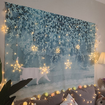 Background cloth ins hanging cloth net red layout room Tapestry bedroom bedside wall cloth background wall decoration hanging painting fabric