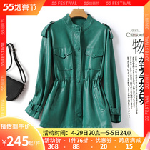 Sheep Leather Outer Cover Woman Routine Cashew Leather Jacket Lady Genuine Leather 2022 Anti-season New Korean version Henning Female leather clothing