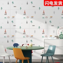 Wallpaper self-adhesive 3d three-dimensional wall stickers kindergarten anti-collision foam decoration girls boys and children cartoon bedroom wallpaper