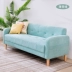 Sofa vải đơn giản căn hộ nhỏ đôi cho thuê sofa hai người hiện đại tối giản phòng ngủ Bắc Âu sofa nhỏ - Ghế sô pha