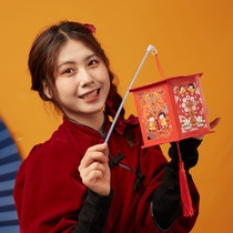 Mid-Autumn Festival Gift Lantern Children Toys Handmade Material Bag Walk Horse Light Hand Led Luminous Flower Light Pendant