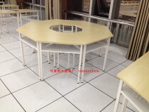 Octagonal any combination trapezoidal table Student lecture hall Creative training table Octagonal conference activity table customization