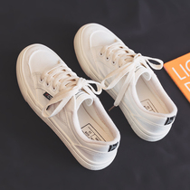 Hong Kong Tide Cards 2022 New Spring 100 Hitch Small White Shoes Women Ins Tide Street Clapper Shoes Ulzzang Sail Fabric Shoes