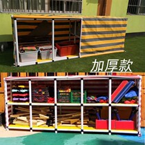 Kindergarten outdoor toy storage rack large building block equipment storage rack rainproof cloth locker car tire rack