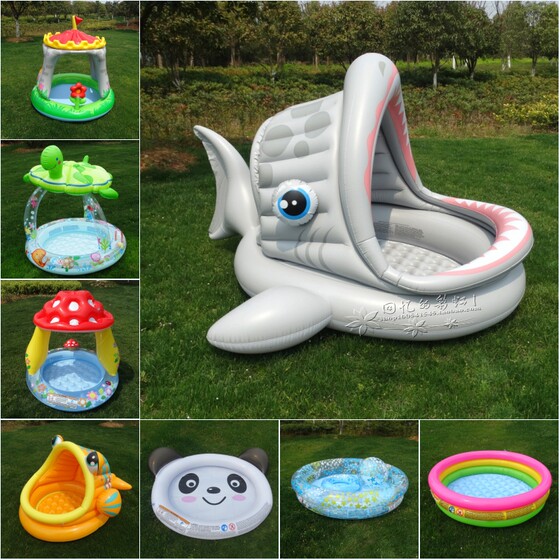 Thickened swimming pool fishing pool inflatable marine ball pool baby play pool baby pool home with slide pool