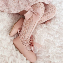 120-year-old brand Spanish condor bow hollow tights children girls baby stockings thin princess