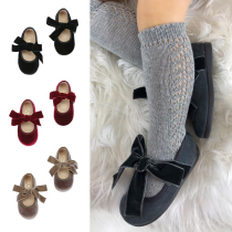 Spain OKAA girls single shoes Princess shoes Childrens shoes soft-soled childrens shoes Womens shoes childrens performance cloth shoes