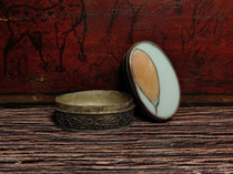 Collection level Qing Dynasty Pinch Enamel Color Cochboxes Folklore Old Objects Hidden Tibetan area First decoration case Grease Box