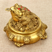 Copper and gold toad ornaments three-legged toad large golden cicada cornucopia