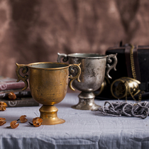 Classical goblet flower Ware Roman column vase flower pot iron table Flower class Flower class flower urn European wedding flower box