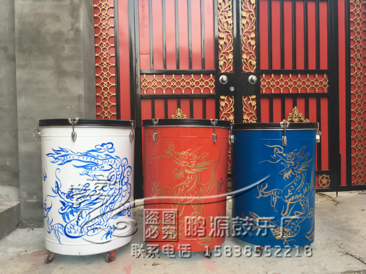 Water Drum Thickened Iron Sheet Performance Water Drum Dreamy Seven Colorful Water Drum Green Flower Porcelain Water Drum Golden Dragon Water Drum Children's Stage Drum