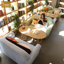 Net Red Nordic Milk Tea Shop Sofa Art Cafe Sweet Beverage Shop Dining Card Seat Bar Negotiation Table and Chair Combination