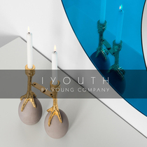 IYOUTH Spain limited design luxury artwork INS Nordic Living room swing piece Decorative Handicraft Candle Holder