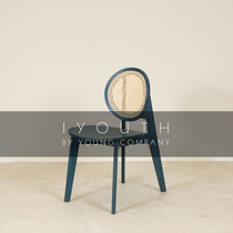 IYOUTH Imports Korea Literary Brief About Nordic Pole Jane Home Balcony Natural Vine-made solid wood casual chair