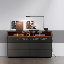 IYOUTH Spanish imported Nordic minimalist modern fashion design solid wood storage storage cabinet side cabinet