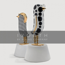IYOUTH Italy Bosa Nordic minimalist jaimehayon bird art ceramics 24k gold sculpture decoration