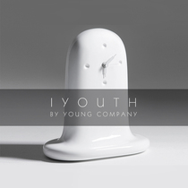 IYOUTH Italian BOSA Nordic minimalist jaime hayon ceramic 24k gilded decoration ghost table clock