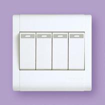Promotion of Hongyan switch socket Kangju A86 four-open single-control quadruple single-road rocker switch panel
