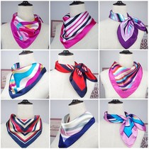Short silk scarf small square scarf female Korean version of Joker Korean thin handkerchief scarf super soft Women autumn and winter business wear