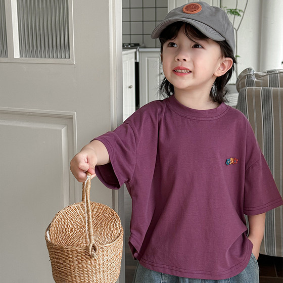 Muchen Home New Summer 25 Boys Embroidered Flower Short Sleeve T-shirt Small and Medium Children Loose Bat Sleeve Top Half Sleeve
Muchen Home New Summer 25 Boys Embroidered Flower Short Sleeve T-shirt Small and Medium Children Loose Bat Sleeve Top Half Sleeve