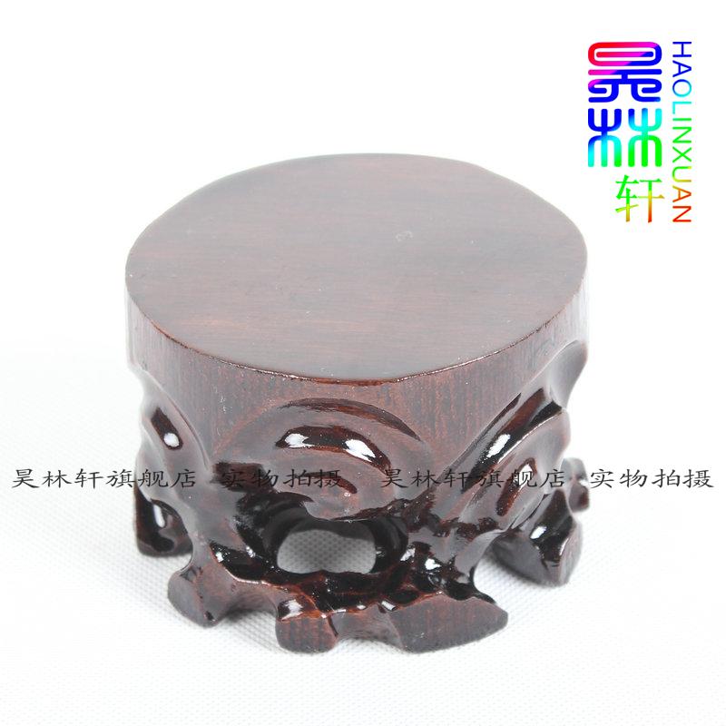 HaoLinXuan tea base wooden carved floret bottle seat decorative furnishing articles base