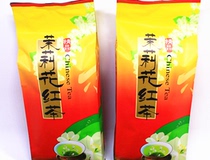 2021 Qingdao specialty Laoshan jasmine black tea Laoshan jasmine green tea bulk strong fragrance joint link 500g