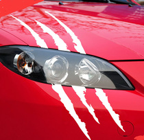 Car headlight reflective decorative Scratch Sticker Hood modification pull flower motorcycle scratch decal