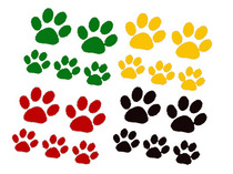 Light-proof cute dog footprint sticker car motorcycle sticker size can be customized