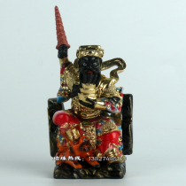 4-inch Pearl paint gold sitting on the mountain martial Fortune God in the middle road Wealth God Zhao Gongming religious God Taoist God