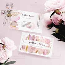 Custom-made business cards Personality business cards trend design warm female business cards makeup business cards semi-permanent business cards production