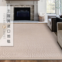 Turkey Imports High-end American Pure Color Light Extravagant Carpet Living-room Bedroom Method Minimalist Modern Home Tea Blanket