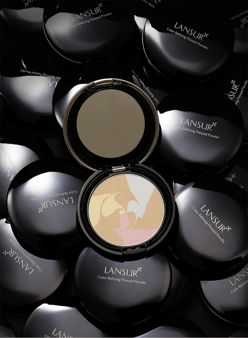 兰瑟炫色修颜蜜粉饼遮瑕定妆持久控油防水