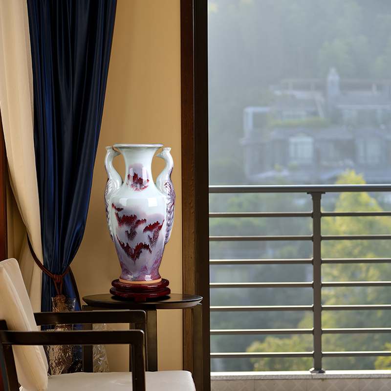 Jingdezhen ceramic vase furnishing articles flower arrangement is archaize sitting room imperial jun porcelain household act the role ofing is tasted wine crafts