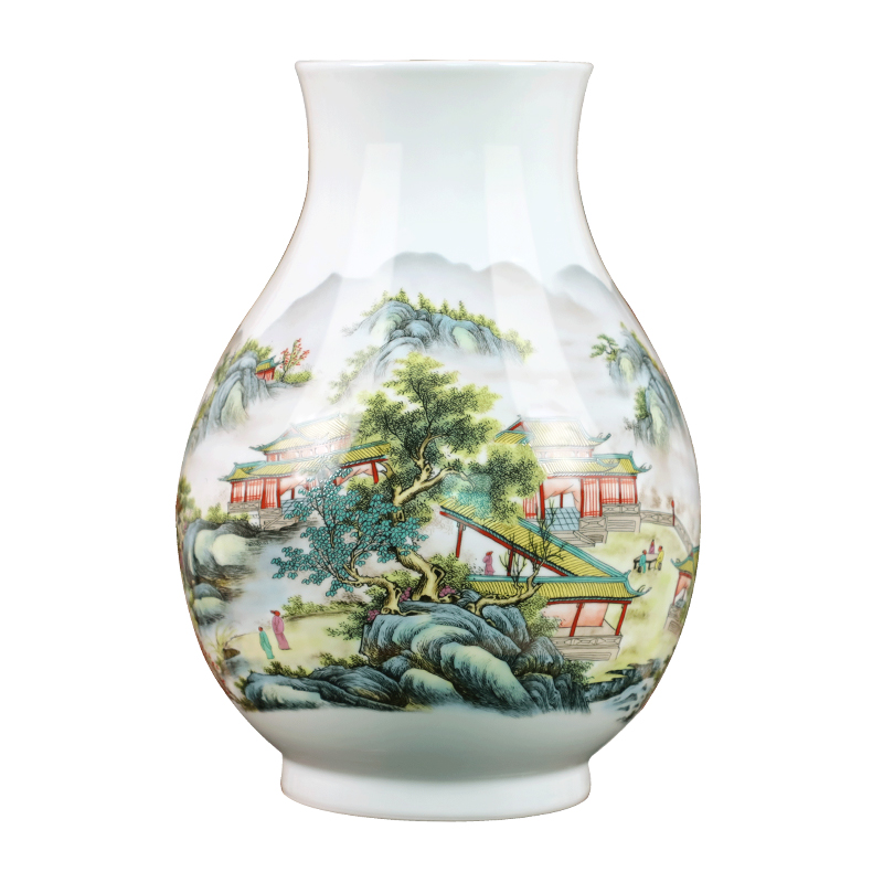 Jingdezhen ceramics powder enamel vase expressions using wide flower arrangement home TV ark, furnishing articles of Chinese style of the sitting room porch decoration