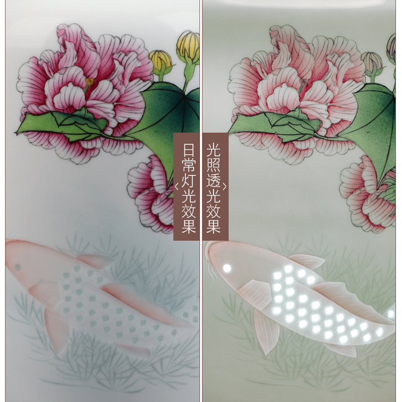 Jingdezhen ceramics hand - made fish of new Chinese style household knife clay flower arrangement sitting room adornment handicraft collection furnishing articles